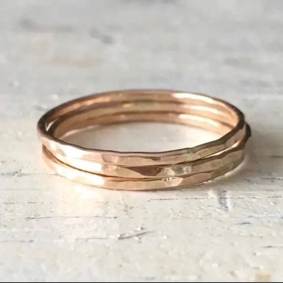 14k gold fill stacking ring set of 3 rings - choose your size! - Picture 1 of 11